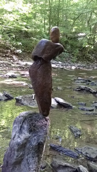 Some stone balancing toward the end of the trail- Woman with an Attitude