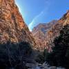 Huge walls create Ice Box Canyon