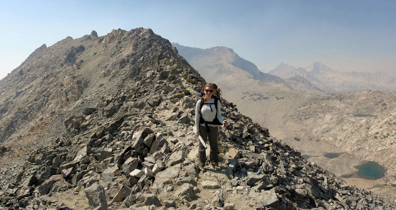 Hiker on Glen Pass