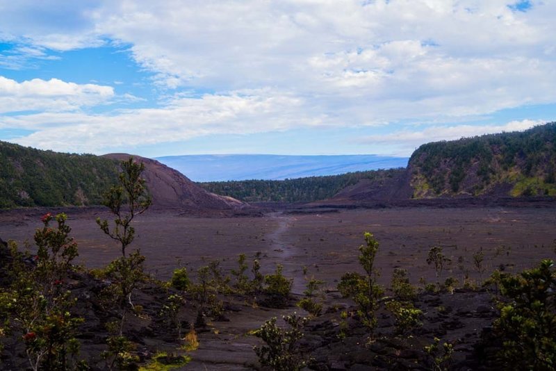 Crossing through the crater