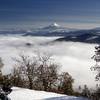 View of Mount McLoughlin from the Loop Road in winter.