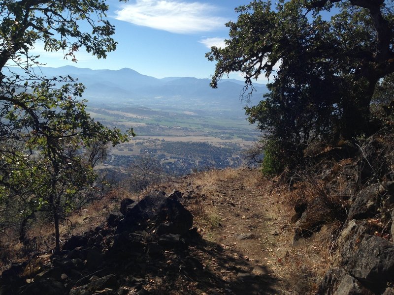 Looking out towards Wagner Butte and Mt Ashland from the Manzanita Trail on Roxy Ann.