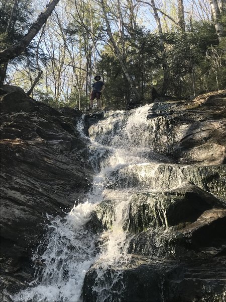 Standing above the Cascades on the Canty Trail.