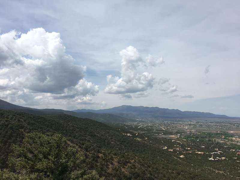 View of the mountains and town