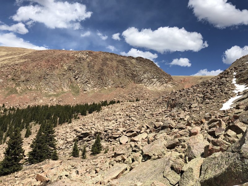 Boulder field on north approach to Sentinel Point