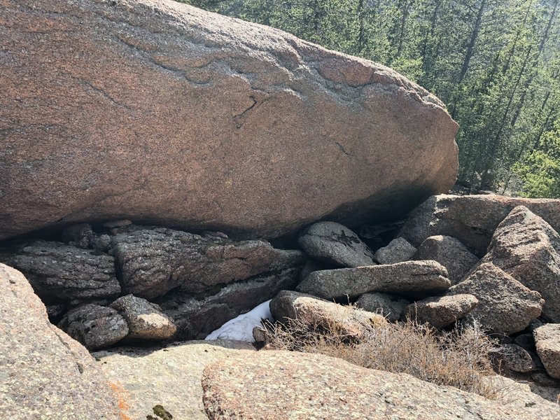 Beginning of class 3 rock scramble found on descent.