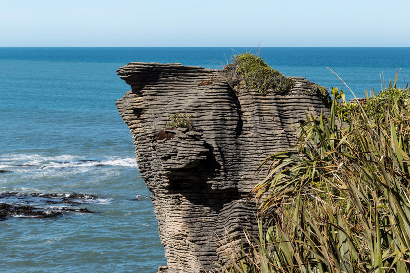 Layered pancake rocks