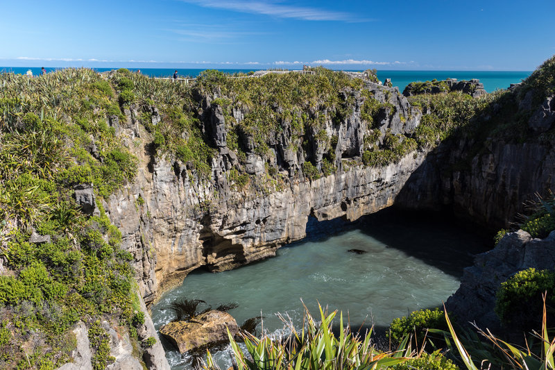 One of the amazing pools that only have a very narrow connection to the ocean