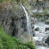 Coastal waterfall on JDF Marine Trail, just southeast of Sombrio Beach