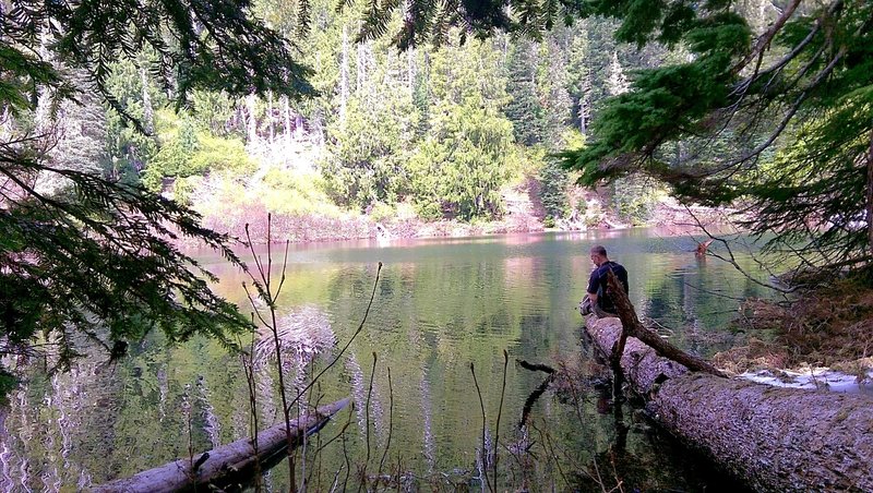 Filtering water from Wagonwheel Lake.