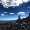 Cairns at the top of Ryan Mountain