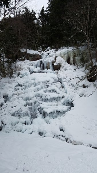 Beautifully frozen waterfalls