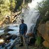 Walking the plank at Fern falls