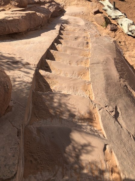 Stairs near the top