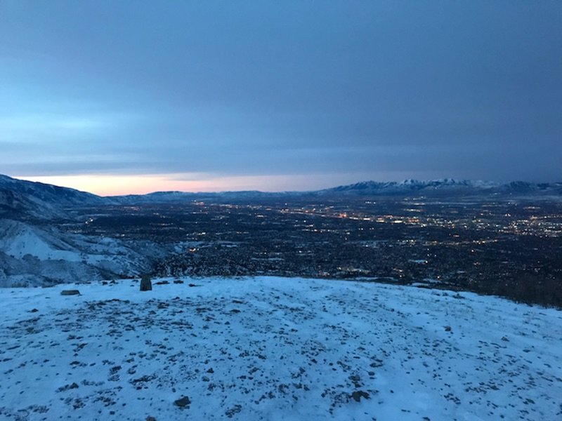 Early morning view of the Salt Lake Valley from Mount Wire