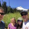 MT Hood in the background after crossing Newton Creek