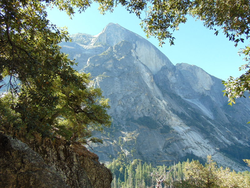 Half Dome across Tenaya Canyon from the switchbacks.