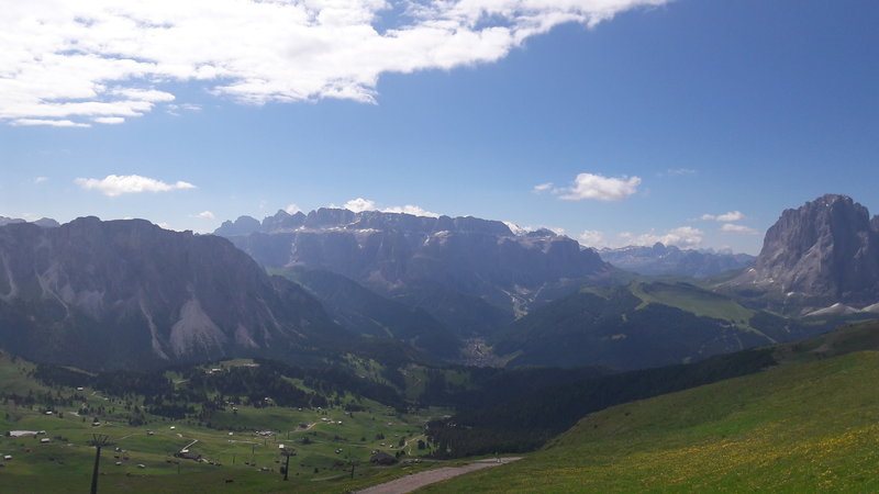 val Gardena and Alpe di Siusi from Odle