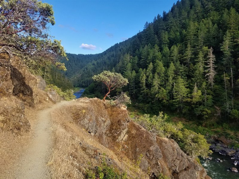 Great river vistas on the Rogue River Trail.