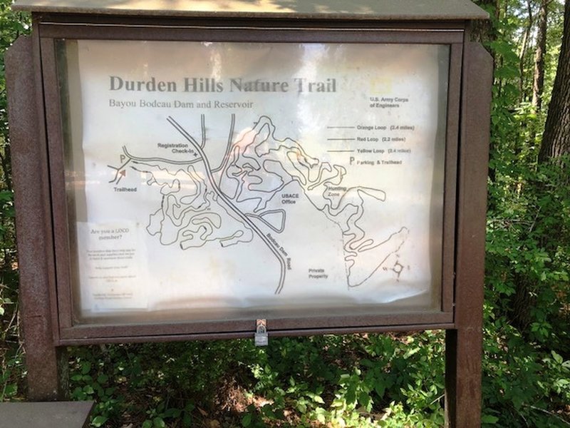 Trailhead sign of a very complex trail route
