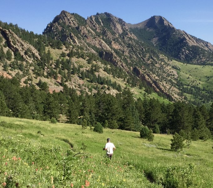 The flatirons and entrance to Eldorado Canyon