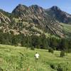 The flatirons and entrance to Eldorado Canyon