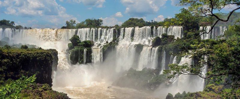 Multi-tiered falls on the Iguazu River