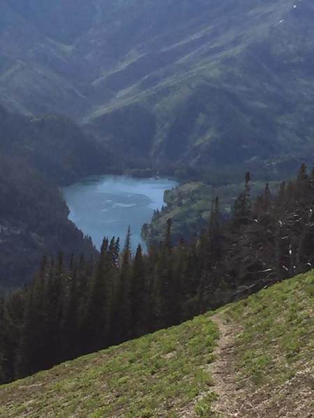 A closer look of Upper Palisades Lake