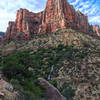 Taking in the sights and sounds of Roaring Springs from the North Kaibab Trail.