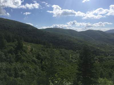 Scenic view on the way to the top