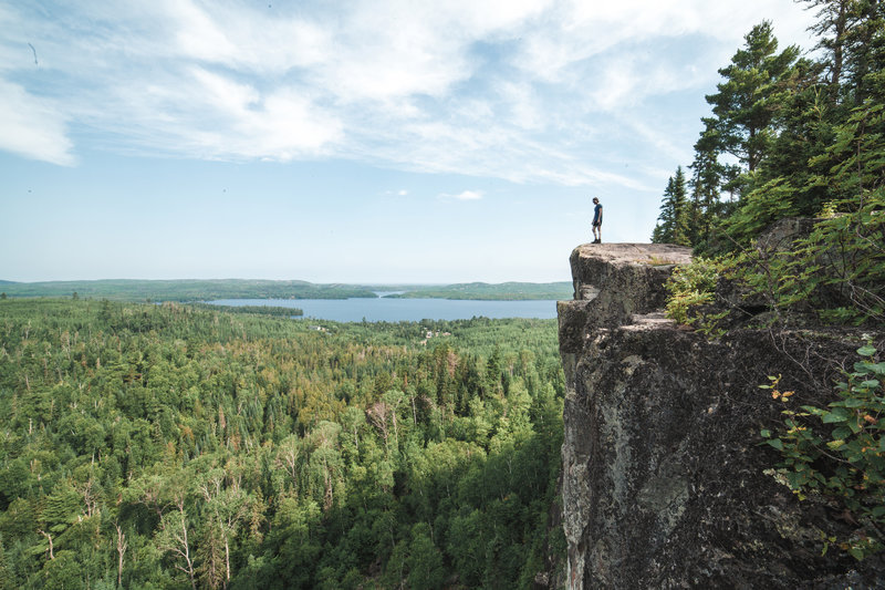 Cliffs south of Gunflint Lake, taken from the Border Route Trail.