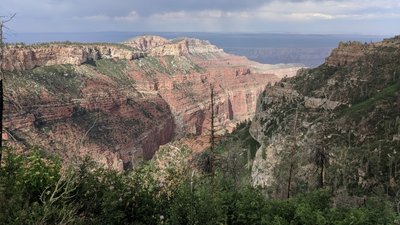 2/3 way down trail; Seiber Point obscured.