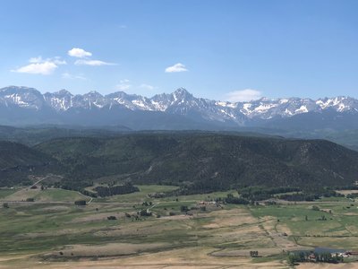 San Juan range with Mt. Sneffels dominating