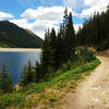 gravel road around the south side of Urad Lake