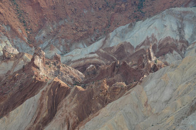 Notice how the rocks stand vertically rather than horizontally like the rest of Canyonlands
