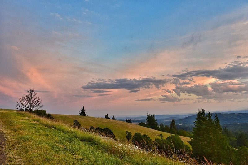 Fitton Green Loop trail at  sunet