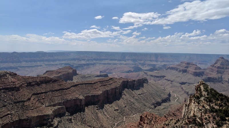 View to south with Unkar Creek running through picture. Jupiter Temple on left side.