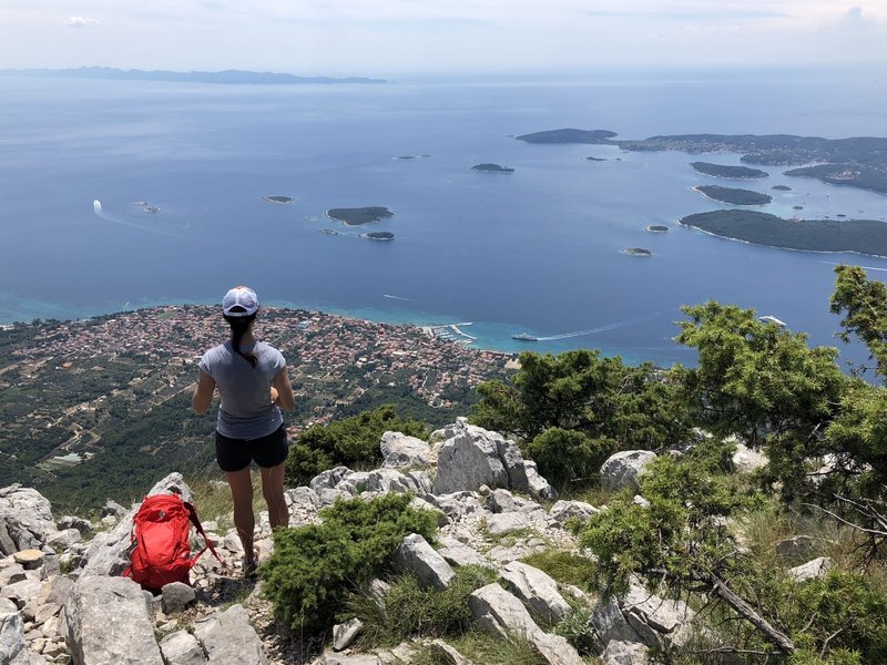 Looking down at Orebic