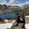 Looking down on Gilpin Lake from halfway up the pass.