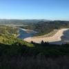 Looking up the Salmon River from the USGS survey marker on the top