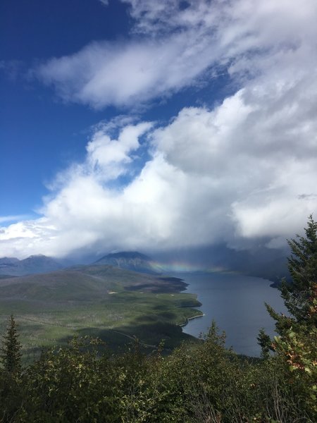 Watched a storm pass over the park and it ended with a rainbow over Lake McDonald.