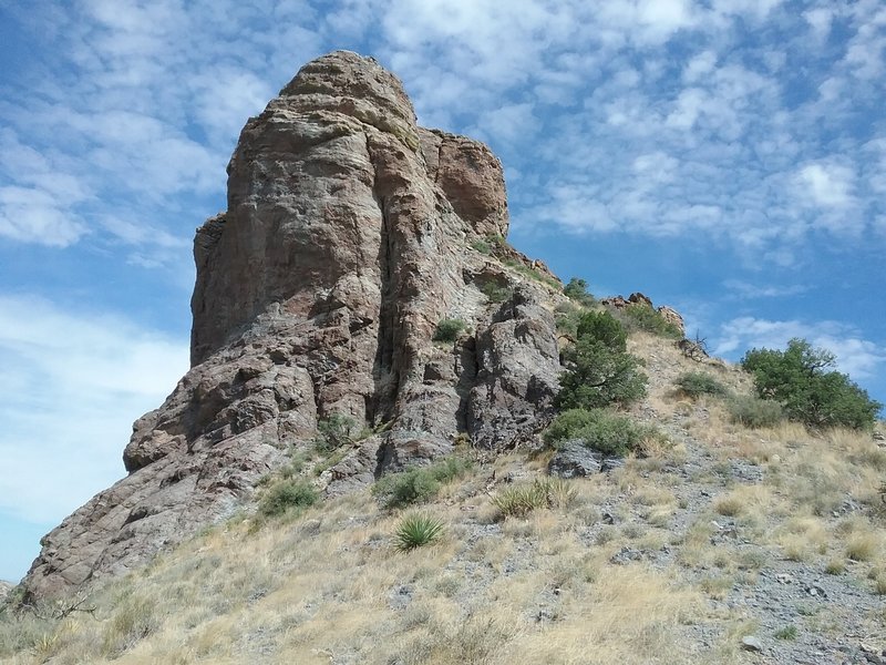 Big rock formation above the saddle