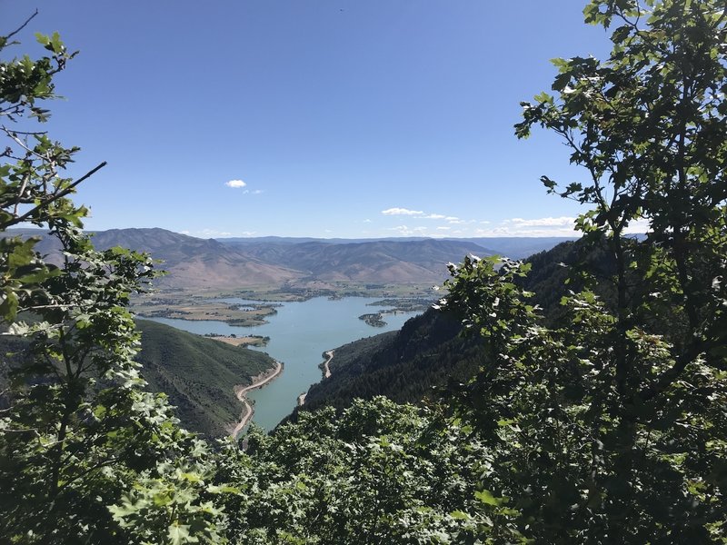 View of Pineview Reservoir from the top.