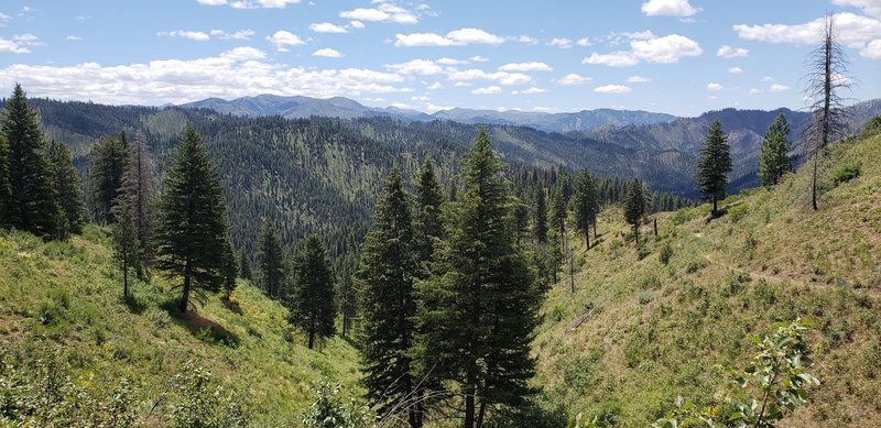 Looking southeast, from the Barber Flat trail, overlooking the Beaver Creak draw.