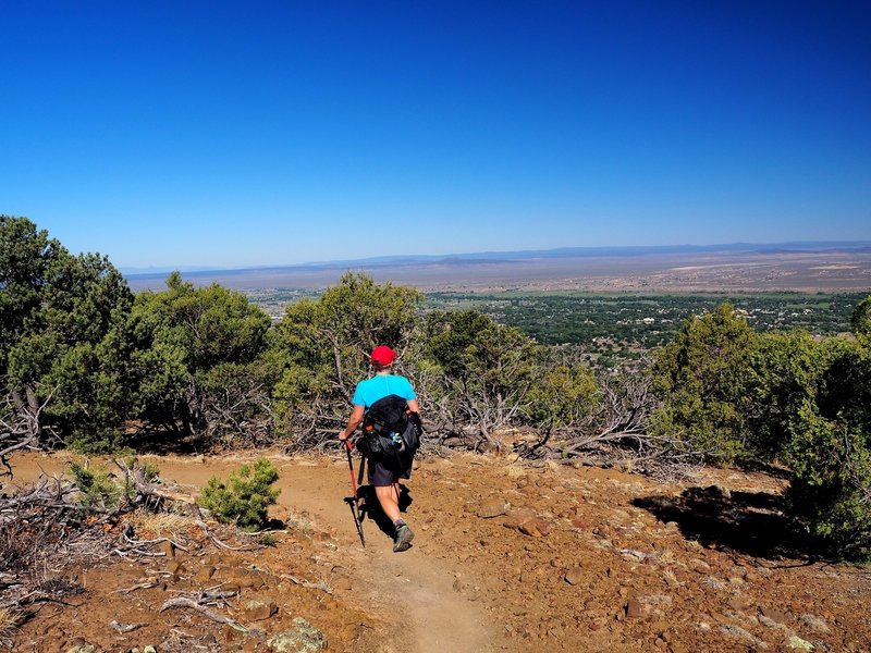 Taos from the Devisadero Peak loop trail