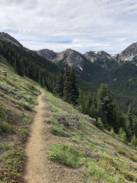 Silver Lake trail as it descends into the valley