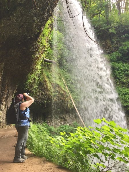 Adventures behind the waterfall
