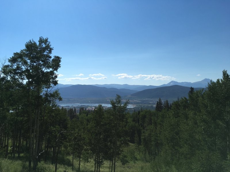 Looking over Dillon Reservoir from the Meadow Creek Trail.