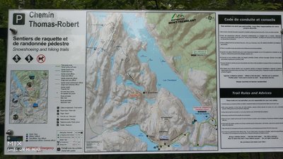 Map of the trail that can be found in parking close to the trail