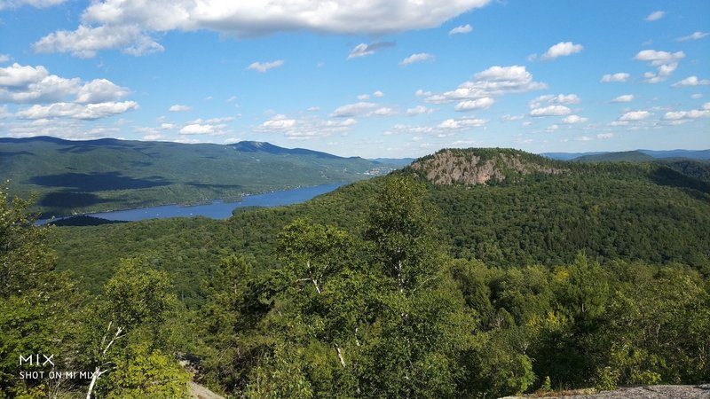 Beautiful view of lac tremblant and nez de l'indien from montagne verte